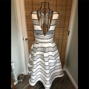 NWOT ANGL High-Low Deep V, Open Back Dress, Size Small